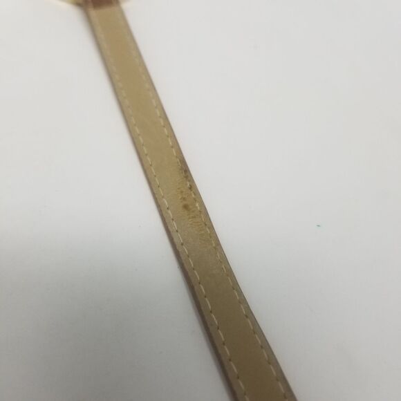 American Eagle Brown Faux Leather White Face Gold Bezel Wrap Around Watch - Picture 8 of 9